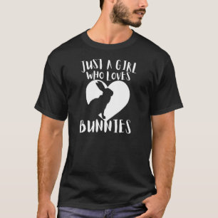 T-shirt Juste Une Fille Qui Aime Les Lapins Lapin Mignonne