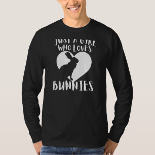 T-shirt Juste Une Fille Qui Aime Les Lapins Lapin Mignonne