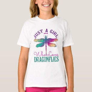 T-shirt Juste une fille qui aime les libellules