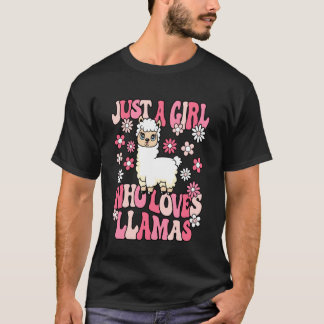 T-shirt Juste Une Fille Qui Aime Les Llamas Fille Amoureus