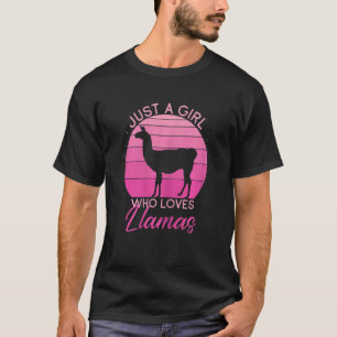T-shirt Juste Une Fille Qui Aime Les Llamas Lama