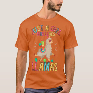 T-shirt Juste Une Fille Qui Aime Les Llamas Mignonnes Llam