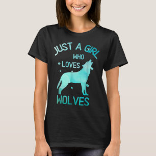 T-shirt Juste Une Fille Qui Aime Les Loups Joli Husky