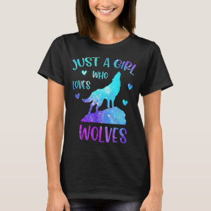 T-shirt Juste Une Fille Qui Aime Les Loups Les Cadeaux Arc