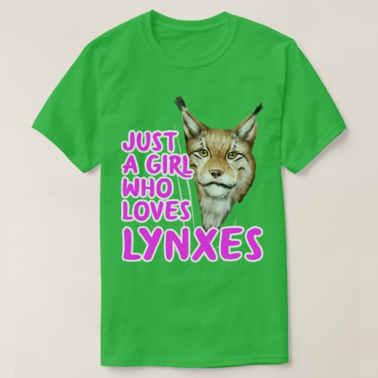 T-shirt Juste Une Fille Qui Aime Les Lynxes (Design devant)