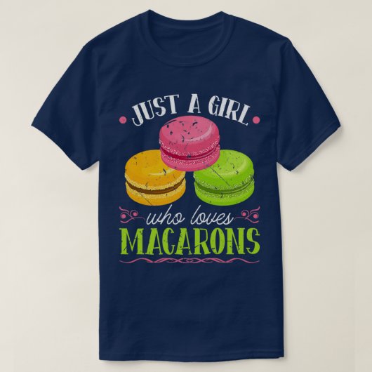 T-shirt Juste Une Fille Qui Aime Les Macarons Chef Pâtissi (Design devant)