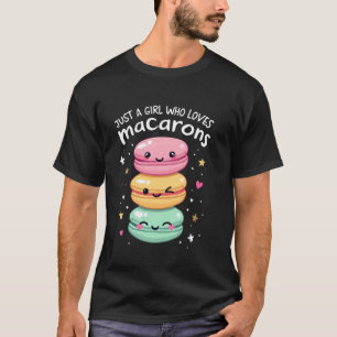 T-shirt Juste Une Fille Qui Aime Les Macarons Macaroon Bou