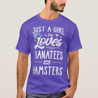 T-shirt Juste Une Fille Qui Aime Les Manatées Et Hamsters 