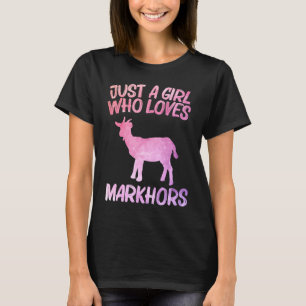 T-shirt Juste Une Fille Qui Aime Les Markhors Pour Les Fem