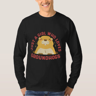 T-shirt Juste une fille qui aime les marmottes de fond heu