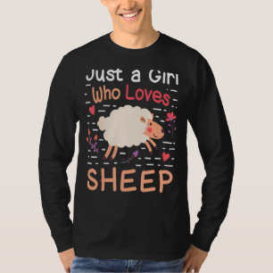 T-shirt Juste Une Fille Qui Aime Les Moutons Ferme Animale
