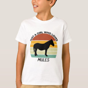 T-shirt Juste une fille qui aime les mules