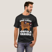 T-shirt Juste une fille qui aime les Norfolk Terriers  Chi (Devant entier)