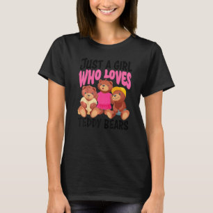 T-shirt Juste Une Fille Qui Aime Les Nounours Aiment Les J