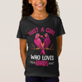 T-Shirt Juste une fille qui aime les oiseaux (Devant)
