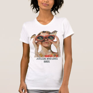 T-shirt Juste une fille qui aime les oiseaux - Observation