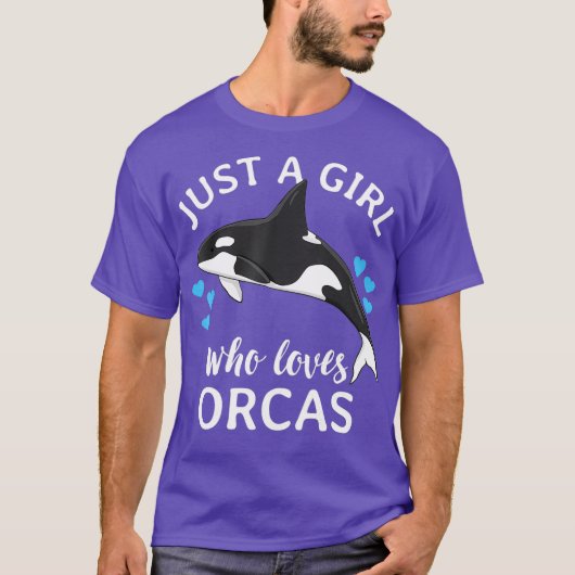 T-shirt Juste Une Fille Qui Aime Les Orques Tueurs Baleine (Devant)