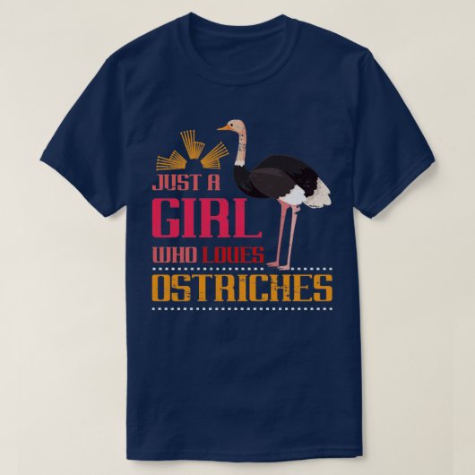 T-shirt Juste Une Fille Qui Aime Les Ostriches Ostrich (Design devant)