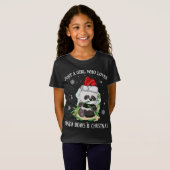 T-Shirt Juste Une Fille Qui Aime Les Pandas Et Noël (Devant entier)
