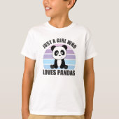 T-shirt Juste Une Fille Qui Aime Les Pandas Les Animaux Do (Devant)