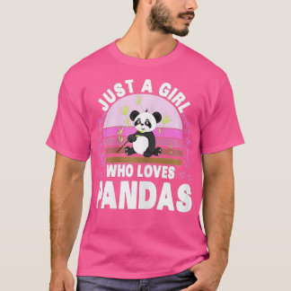 T-shirt Juste une fille qui aime les pandas - mignonne pan