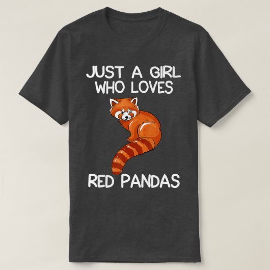 T-shirt Juste Une Fille Qui Aime Les Pandas Rouges Cadeau  (Design devant)