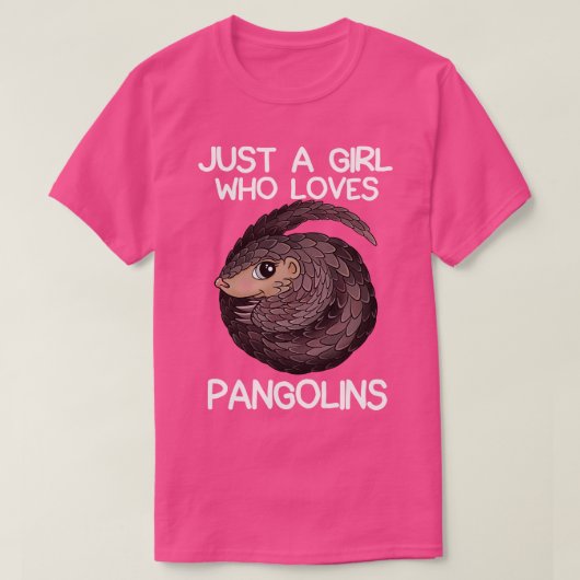 T-shirt Juste une fille qui aime les pangolins 1 (Design devant)