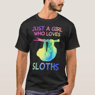 T-shirt Juste une fille qui aime les paresseux drôles amat