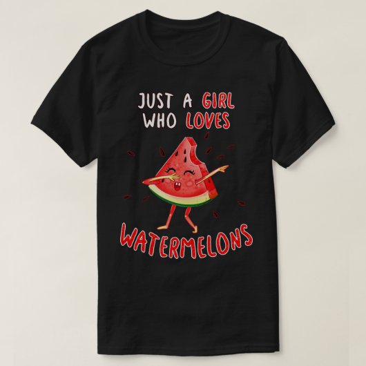 T-shirt Juste une fille qui aime les pastèques (Design devant)