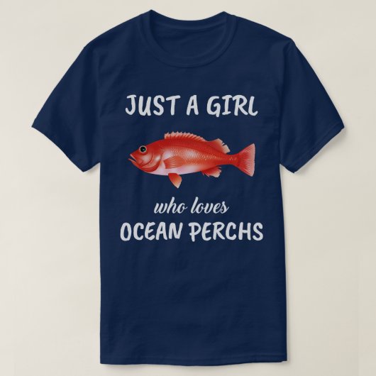 T-shirt Juste Une Fille Qui Aime Les Perchs Océaniques (Design devant)