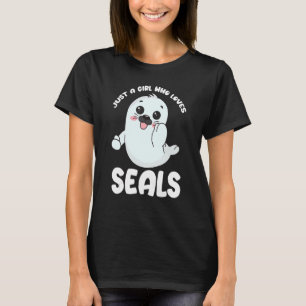 T-shirt Juste Une Fille Qui Aime Les Phoques Lion De Mer O