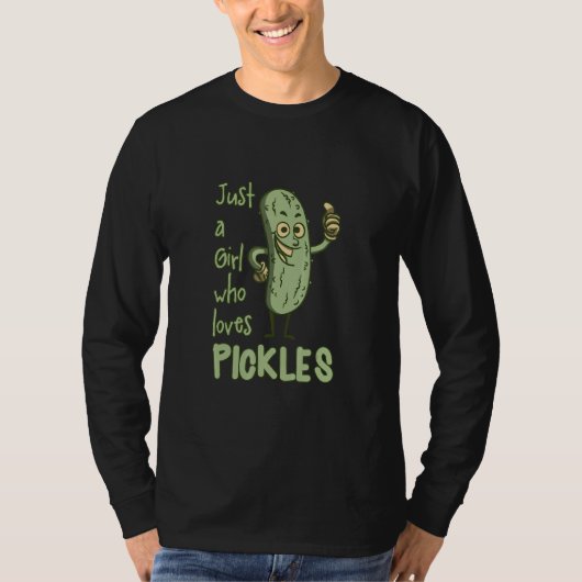 T-shirt Juste Une Fille Qui Aime Les Pickles S (Devant)