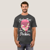 T-shirt Juste une fille qui aime les pics Funny Les femmes (Devant entier)