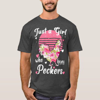 T-shirt Juste une fille qui aime les pics Funny Les femmes