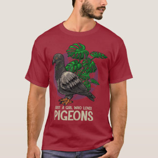 T-shirt Juste Une Fille Qui Aime Les Pigeons