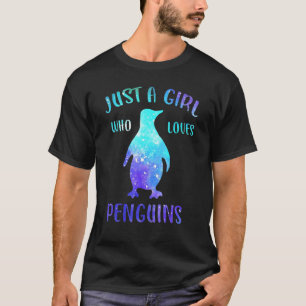 T-shirt Juste Une Fille Qui Aime Les Pingouins Mignonne Na