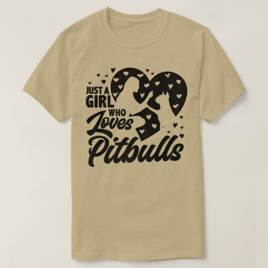 T-shirt Juste Une Fille Qui Aime Les Pitbulls, Mesdames Am (Design devant)