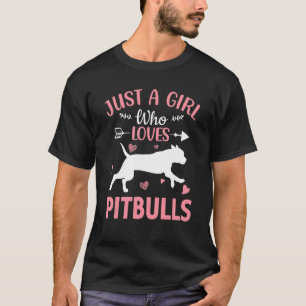 T-shirt Juste Une Fille Qui Aime Les Pitbulls Mignonne Chi