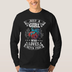 T-shirt Juste une fille qui aime les poissons Betta Aquari
