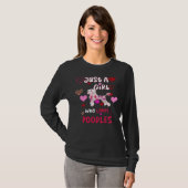 T-shirt Juste Une Fille Qui Aime Les Poodles Poodles Cadea (Devant entier)