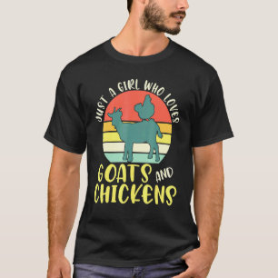T-shirt Juste Une Fille Qui Aime Les Poules Chèvres Filles