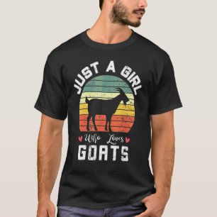 T-shirt Juste Une Fille Qui Aime Les Poules Et Les Chèvres