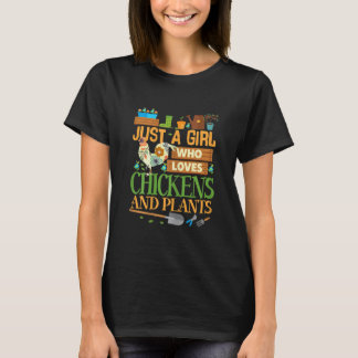 T-shirt Juste Une Fille Qui Aime Les Poulets Et La Volaill