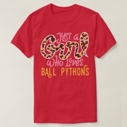 T-shirt Juste une fille qui aime les pythons de bal (Design devant)