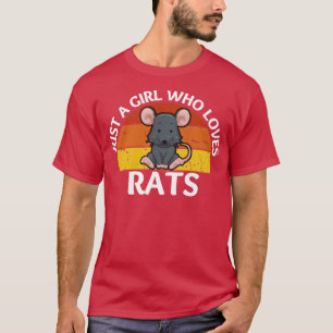 T-shirt Juste une fille qui aime les rats