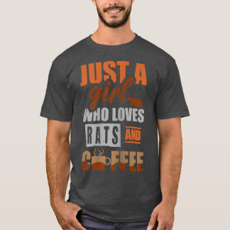 T-shirt Juste une fille qui aime les rats et le café