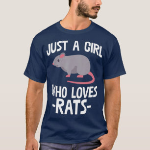 T-shirt Juste Une Fille Qui Aime Les Rats Rat Lover Don