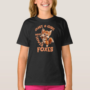 T-shirt Juste une fille qui aime les renards