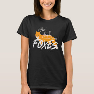 T-shirt Juste une fille qui aime les renards Art mignon Fo