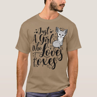 T-shirt Juste Une Fille Qui Aime Les Renards, Mignonne Ama